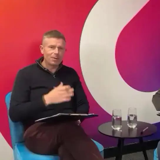 A screenshot from the webinar of Pete Briggs talking about the crucial role exercise plays in supporting mental health.